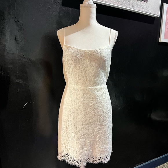 Jenny Yoo Dresses & Skirts - Jenny Yoo Cream Lace Mini Dress